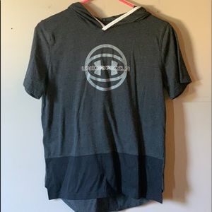 Under Armour cotton basketball short sleeve hoodie